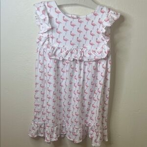 Pima Cotton Pink Flamingo Toddler Casual Dress
